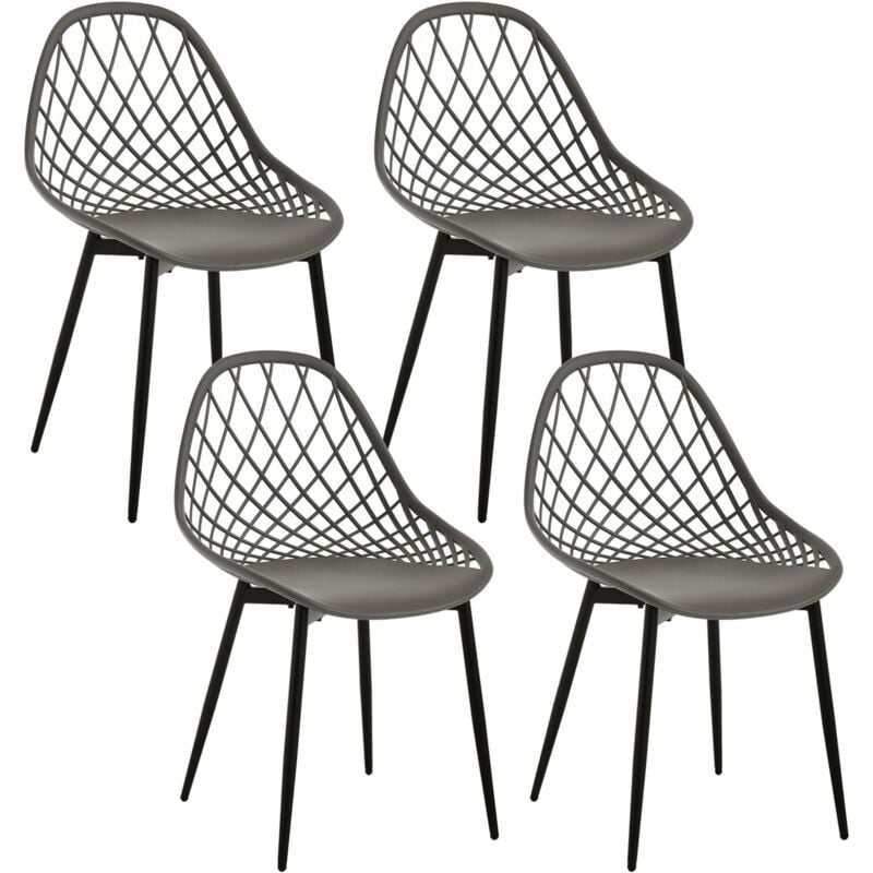 Lot de 4 Chaises Salle à Manger, Chaise Scandinave, Chaise