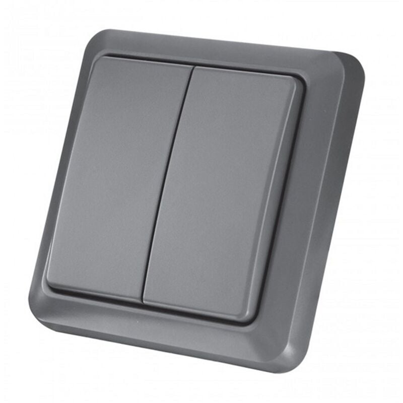 Trust - KlikAanKlikUit AGST8802 Interrupteur mural double sans fil extérieur noir