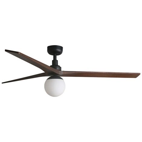 KLIM L Ventilador con luz negro/nogal Ø150cm