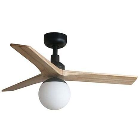 KLIM S Ventilator mit Licht schwarz/Eiche Ø92cm