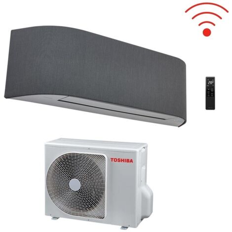 Klimaanlage Toshiba Inverter-Klimaanlage HAORI 13000 btu R-32 RAS-B13N4KVRG-E Wi-Fi Integrated A++ Hellgrau/Dunkelgrau - NEU Dunkelgrau Dunkelgrau,R-32