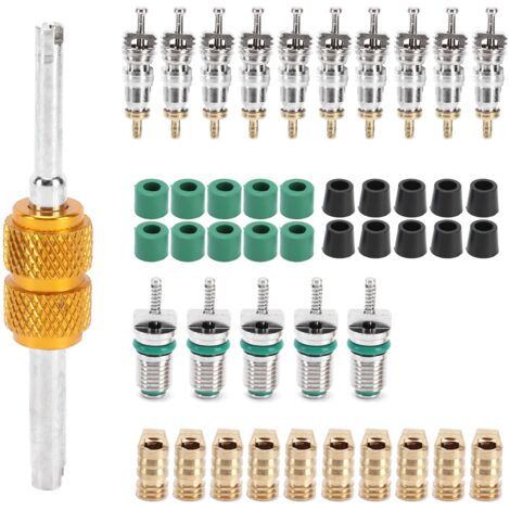Klimaanlage Ventileinsatz, 46PCS/Set Schrader VentileinsTZE Demontage Entferner Installer Werkzeug A/C f¨¹r R410/R22/R134a