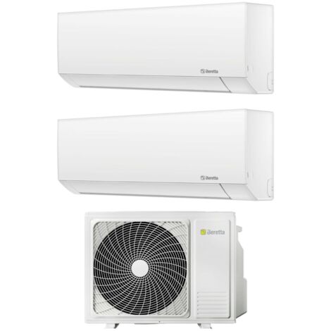 klimagerät beretta dual split inverter inverter breva serie 9000+9000 btu r-32 mit ue 18000-2 wi-fi optional klasse a++