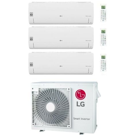 Klimagerät LG Trial Split Inverter Inverter Libero Smart Series 9+9+12 btu mit MU3R19 UL0 R-32 9000+9000+12000 Wi-Fi Integrated