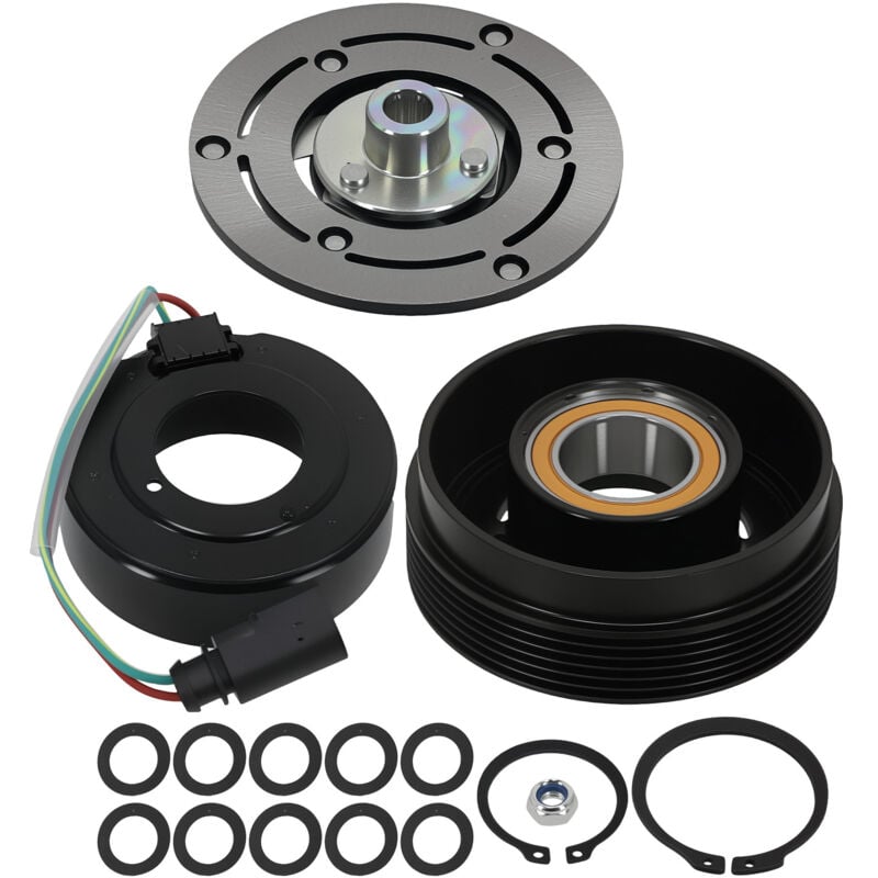 Image of Klimakompressor Magnetkupplung Riemenscheibe Magnetspule for VW Skoda Audi