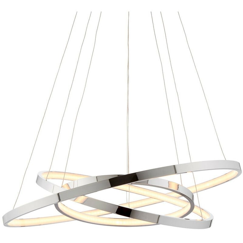 Kline - Ceiling Pendant Light Chrome, Frosted Acrylic - Endon