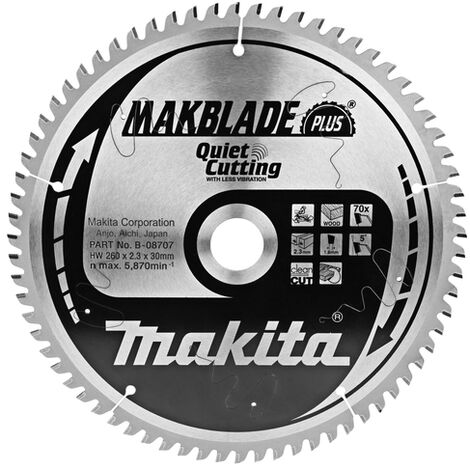 KLINGE MAKITA B-32530 Ø260 LOCH 30 MM 70 ZÄHNE