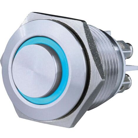 Klingelknopf-Einbau mit LED blau beleuchtet