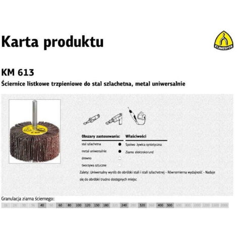 Klingspor 284745 Cepillo mil Hojas de Láminas Pequeñas, KM 613, 80 Grano, 40 m/s Velocidad Máxima, 38150 rpm, 20 mm x 20 mm x 6 mm