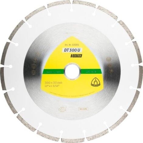 Klingspor 325350 Lames de coupe diamantées de pour machines de tronçonnage/sciage de Table, DT 300 U, 350 mm x 25.4 mm, 5500 RPM