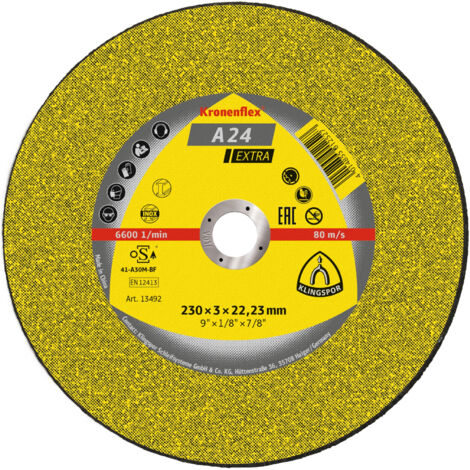 Klingspor A 24 Extra 13492 Trennscheibe gerade 230 mm 25 St. Metall