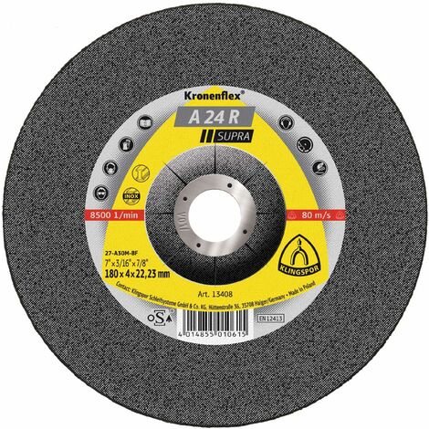Klingspor A 24 R Schruppscheiben, 230 x 4 x 22,23 mm, gekröpft