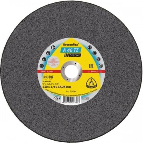 Klingspor A 46 TZ Special 224084 Disque à tronçonner 230 mm 25 pc(s) acier inoxydable, acier