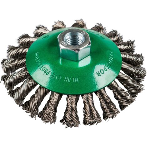 Klingspor BK 600 Z Kegelbürste gezopft Anzahl Reihen 1, 100 mm Gewinde M 14 0,5 Edelstahl