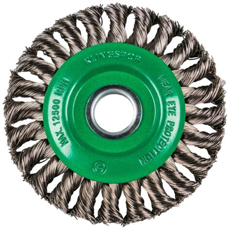 Klingspor BR 600 Z Rundbürste gezopft einreihig Anzahl Reihen 1, 115 x 14 x 22,23 mm 0,5 Edelstahl