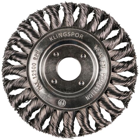 Klingspor BR 600 Z Rundbürste gezopft einreihig Anzahl Reihen 1, 178 x 14 x 22,23 mm 0,5 Edelstahl