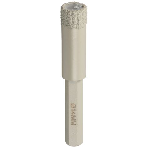 Klingspor DB 600 F Bohrkronen, 6 x 32 mm 1 Segmente 10 mm, geschlossener Rand 1/4 Bit, sechskant