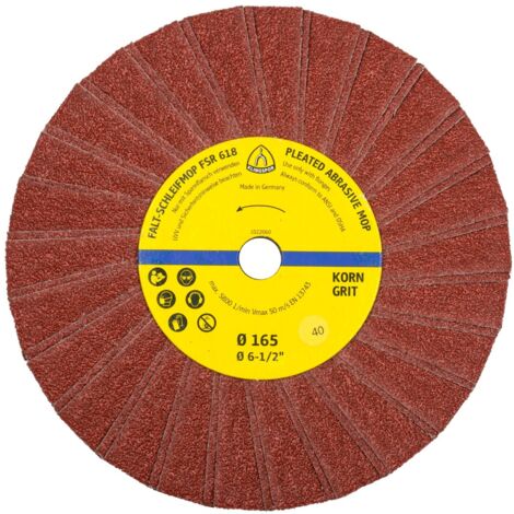 Klingspor FSR 618 Schleifmopräder, 165 x 14 mm Korn 220 Einreihig 2 Lamellen pro Paket