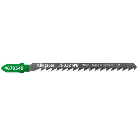 Klingspor JS 352 WQ Stichsägeblätter 100x8x1,25mm Länge 75Crom-Vanadium 5 Stk.