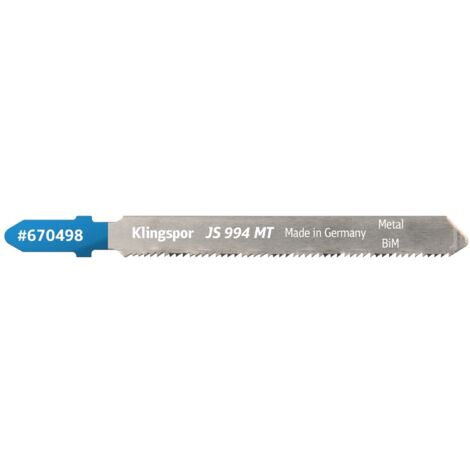 Klingspor JS 994 MT Stichsägeblätter, 90x8x1mm Nutzlänge 63Bi-Metall 5 Stk.
