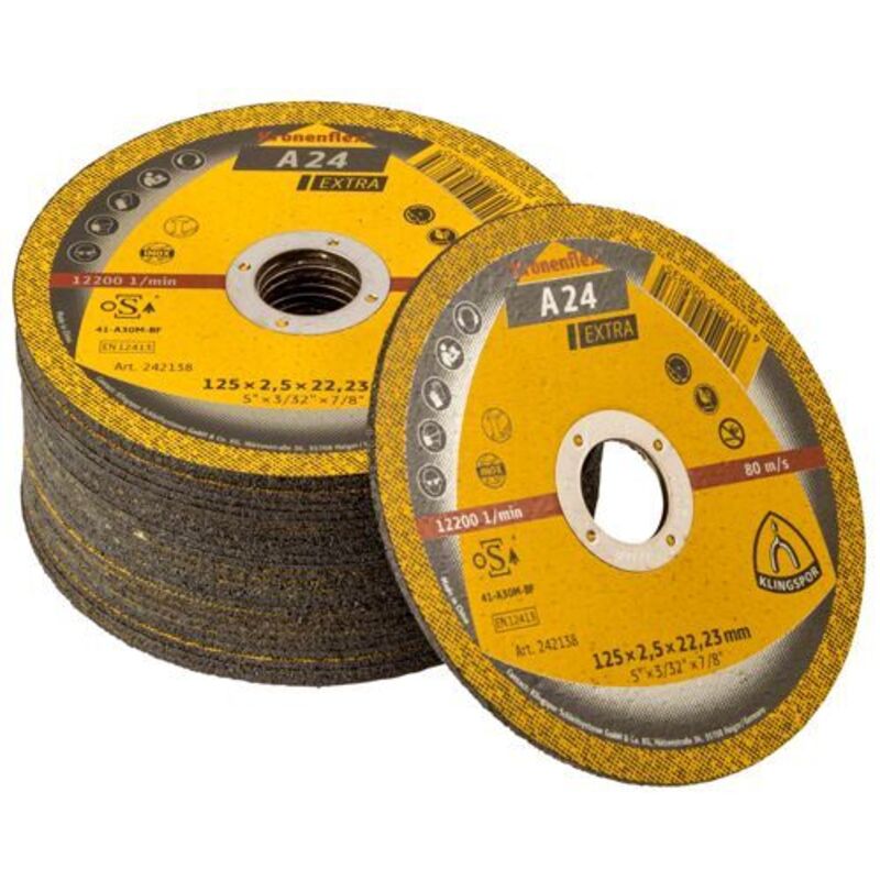 1x25 Klingspor A 24 Extra Trennscheibe 2,5mm ger. 125