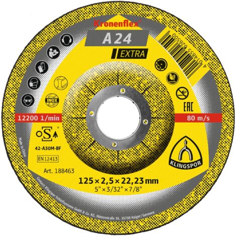 Klingspor Kronenflex A 24 Extra Trennscheiben 125 x 2,5 x 22,23 mm 25 Stück