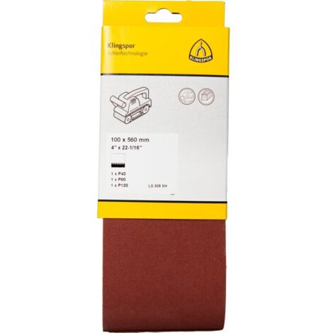 Klingspor LS 309 XH Bänder (Set) (100 x 560 mm F5, SB-verpackt im Reiter) 367036