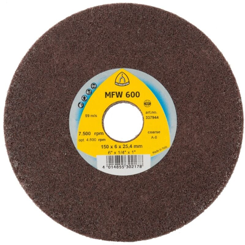 Klingspor UNITIZED WHEEL 600 Kompaktscheiben, 150 x 6 x 25,4 mm Coarse Siliziumkarbid