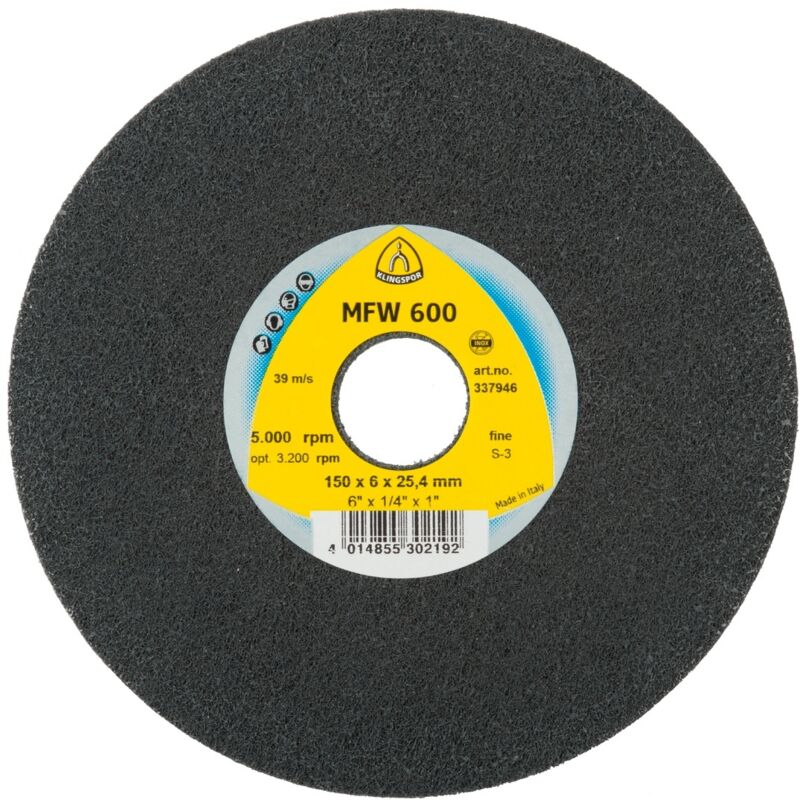 Klingspor UNITIZED WHEEL 600 Kompaktscheiben, 150 x 6 x 25,4 mm Fine Siliziumkarbid