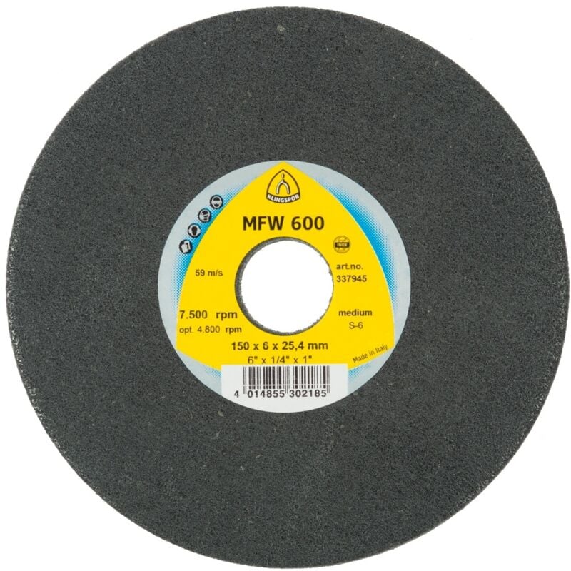 Klingspor UNITIZED WHEEL 600 Kompaktscheiben, 150 x 6 x 25,4 mm Medium Siliziumkarbid