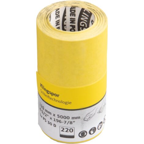 Klingspor PS 30 D Schleifrolle, 115 x 5000 mm, Korn 220 – Schleifpapier 294229