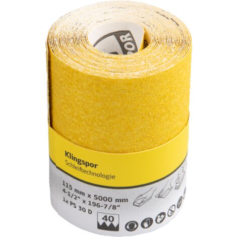 Klingspor PS 30 D Schleifrolle, 115 x 5000 mm, Korn 40 – Schleifpapier 294308