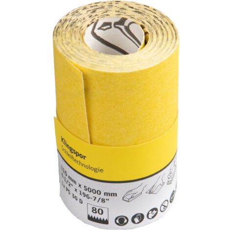 Klingspor PS 30 D Schleifrolle, 115 x 5000 mm, Korn 80 – Schleifpapier 280589
