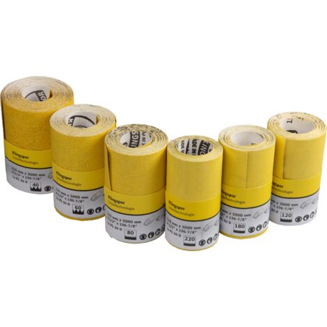 Klingspor PS 30 D Schleifrollen Set, 115x5000mm, Korn 40, 60, 80, 120, 180, 220