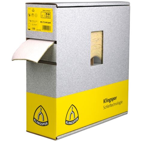 Klingspor PS 73 CWF Rollen wirkstoffbeschichtet, 115 x 25000 mm Korn 120 140PERF