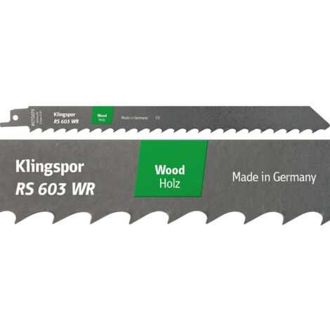 Klingspor RS 603 WR Säbelsägeblätter, 300 x 19 x 1,2 mm Nutzlänge 280Crom-Vanadium, gefräst, geschränkt , 3 Zähne pro Zoll, SB-verpackt im Karton