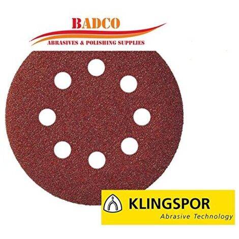 KLINGSPOR SELBSTKLEBENDE SCHLEIFSCHEIBE 125mm PS18EK gr. 80 GLS5 8-LOCH/50 Stück.