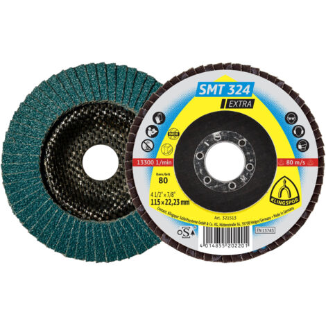 Klingspor SMT 324 Extra Schleifmopteller 115 x 22,23 mm Korn 80  10 Stück