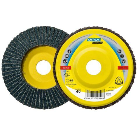 Klingspor SMT 925 Schleifmopteller, 125 x 22,23 mm, Korn 80, gewölbt