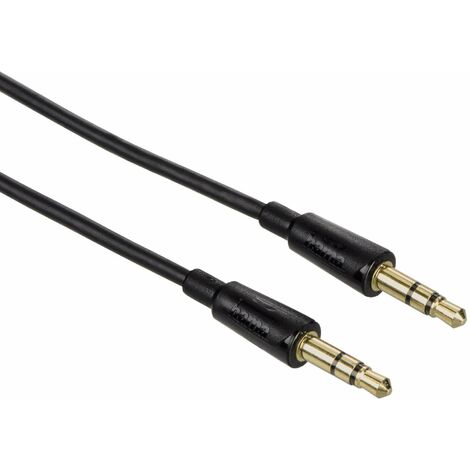 Klinken-Kabel 3,5mm Flexi-Slim 1,5m Schwarz