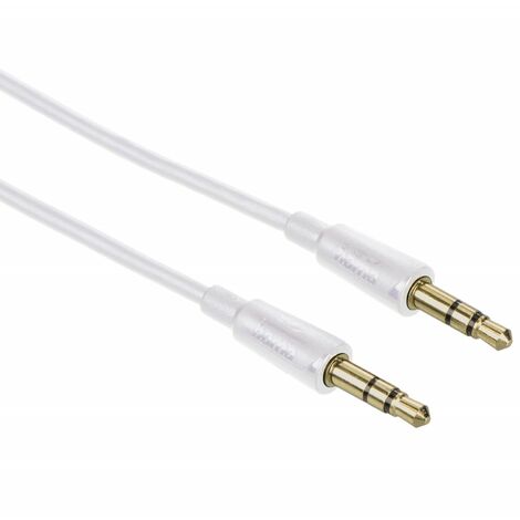 Klinken-Kabel 3,5mm Flexi-Slim 1,5m Weiß