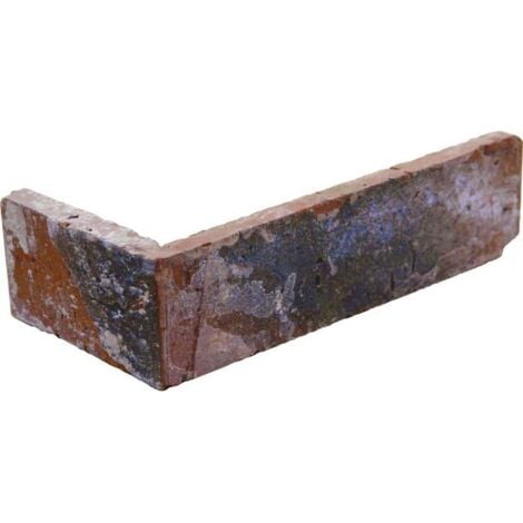 AMMONIT KERAMIK Klinkerriemchen Ecke New York 24 x 7,1 x 11,5 cm rot-grau Verblender & Riemchen