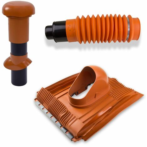 Klöber-Set3 Dachentlüftung DN100 rot Universal Lüftungsziegel