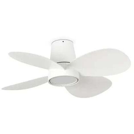 KLOVER S Weißer Deckenventilator mit Licht 34315