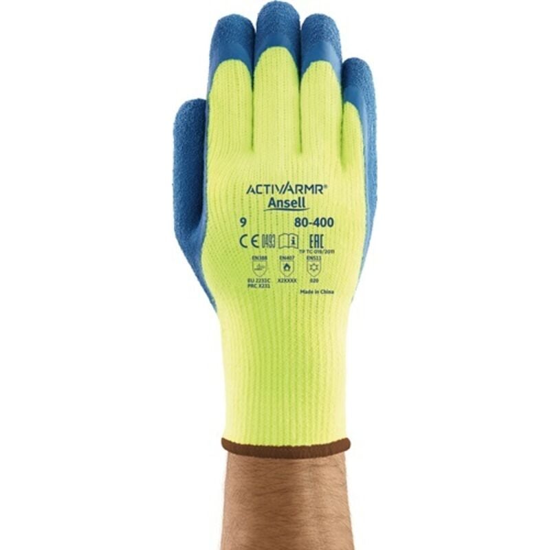 Kälteschutzhandschuhe ActivArmr® 80-400 Größe 10 gelb/blau ( 4000371420 ) - Ansell
