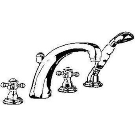 KLUDI 1926 Wannenfüll- und Brausearmatur, Kreuzgriffe,