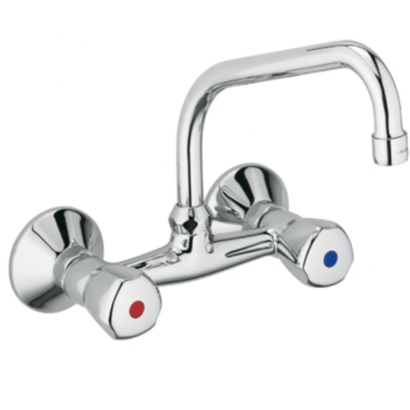 Kludi - Mélangeur de cuisine 19cm 1/2 pouce Chrome brillant