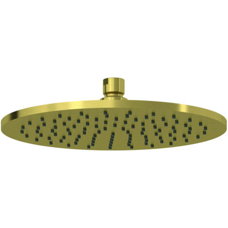 Kludi A-Qa - Soffione doccia, diametro 25 cm, color oro spazzolato 64325N0-00