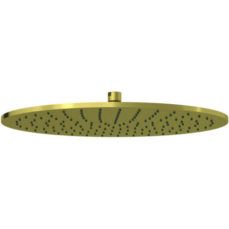Kludi A-Qa - Soffione doccia, diametro 40 cm, color oro spazzolato 64340N0-00