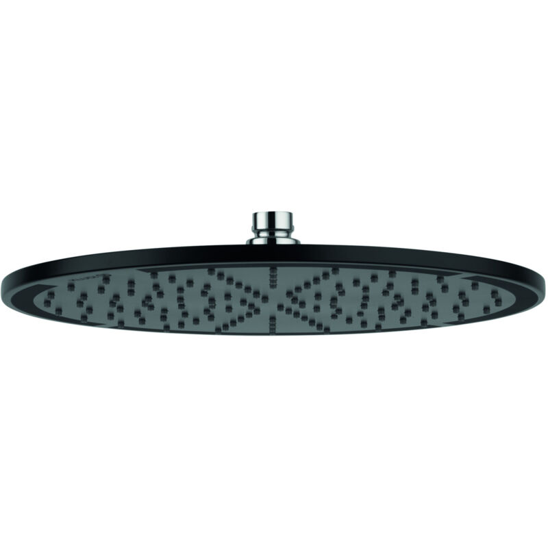 Kludi - A-Qa - Douche de tête 300, 1 jet, noir mat/chrome 6433087-00